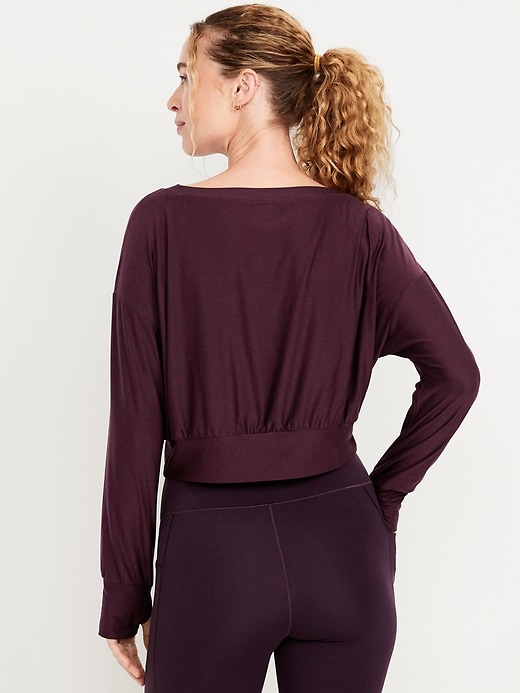 Image number 2 showing, CloudMotion Boat-Neck Top