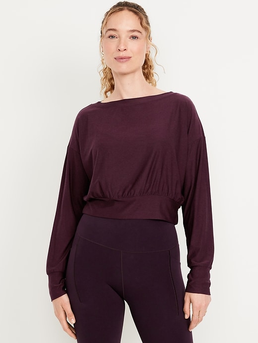 Image number 1 showing, CloudMotion Boat-Neck Top