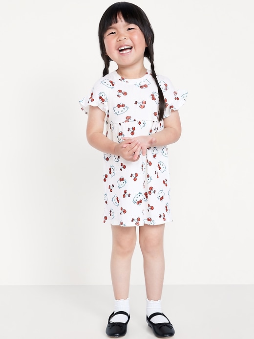 View large product image 1 of 2. Ruffle-Sleeve Licensed Graphic Dress for Toddler Girls