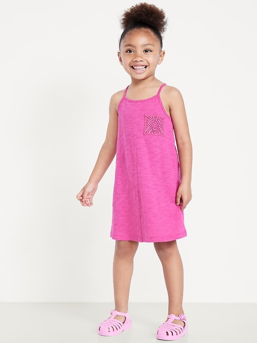 View large product image 1 of 3. Sleeveless Crochet Racerback Dress for Toddler Girls