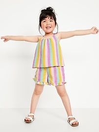 Image number 1 showing, Sleeveless Sweater-Knit Top and Shorts Set for Toddler Girls