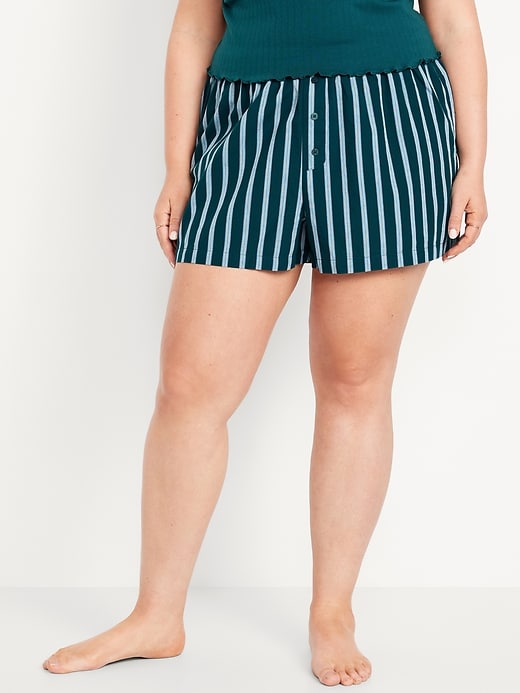 Image number 7 showing, Poplin Boxer Pajama Shorts