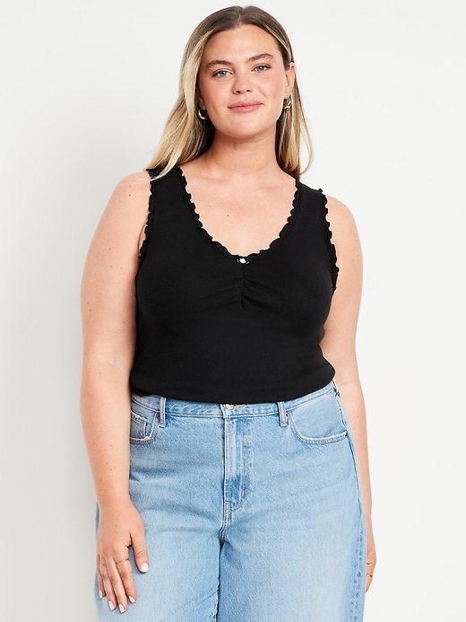 Image number 7 showing, Cinched Rib-Knit Tank Top