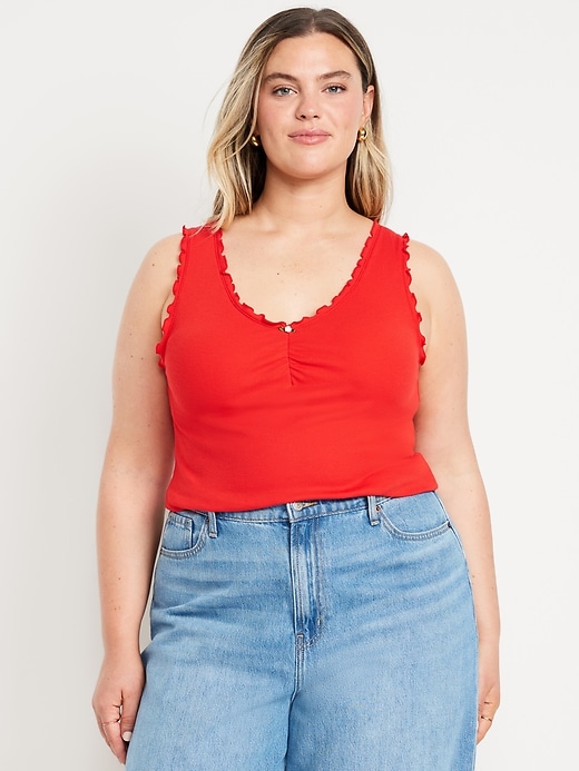 Image number 7 showing, Cinched Rib-Knit Tank Top