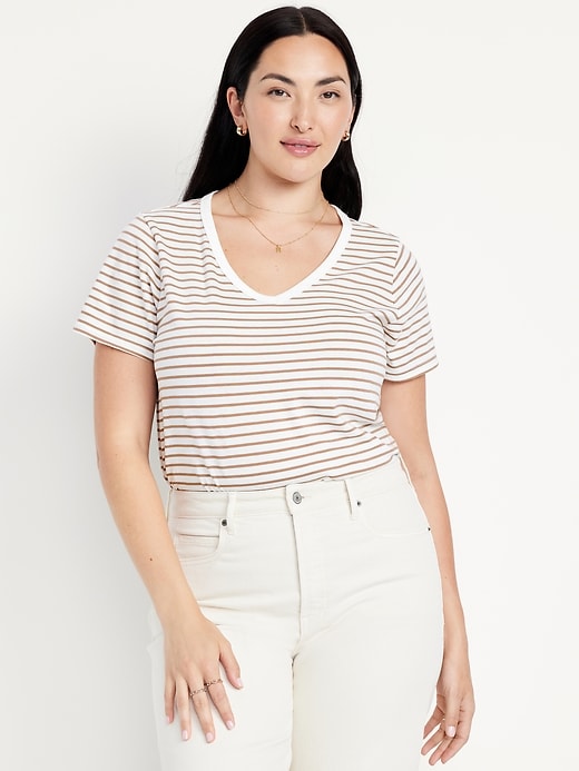 Image number 4 showing, EveryWear V-Neck Striped T-Shirt