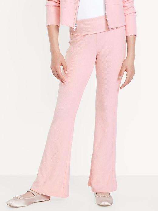 View large product image 1 of 4. CozePlush Foldover Flare Leggings for Girls