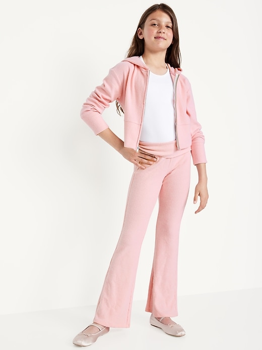 Image number 3 showing, CozePlush Foldover Flare Leggings for Girls