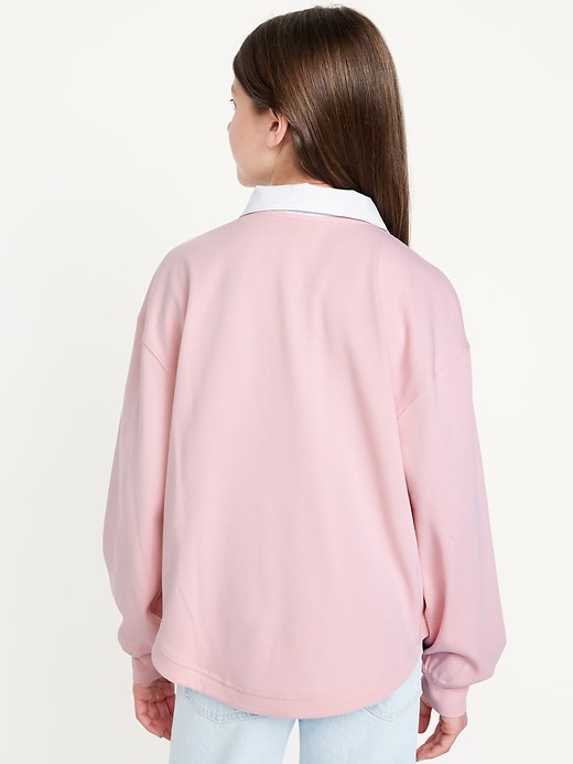Voir une image plus grande du produit 2 de 4. Polo de rugby long et surdimensionné de rugby pour fille