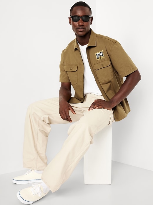 Image number 3 showing, Short-Sleeve Moto Zip Shirt