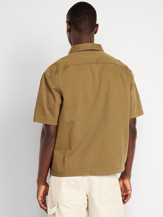 Image number 2 showing, Short-Sleeve Moto Zip Shirt