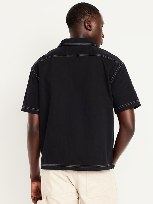 Image number 5 showing, Short-Sleeve Moto Zip Shirt