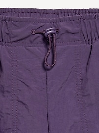 Voir une image plus grande du produit 4 de 4. Pantalon parachute cargo froncé sur le côté à taille haute pour fille