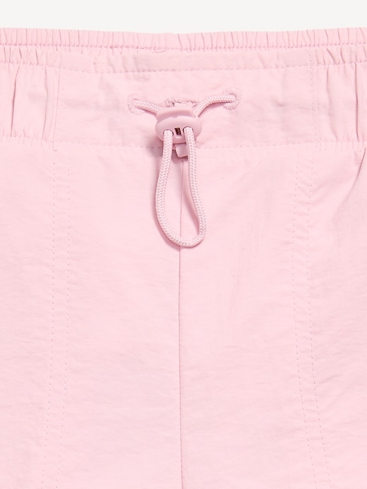 Image number 5 showing, High-Waisted Side Ruched Cargo Parachute Joggers for Girls