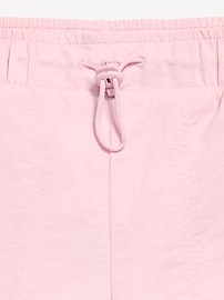 View large product image 5 of 5. High-Waisted Side Ruched Cargo Parachute Joggers for Girls