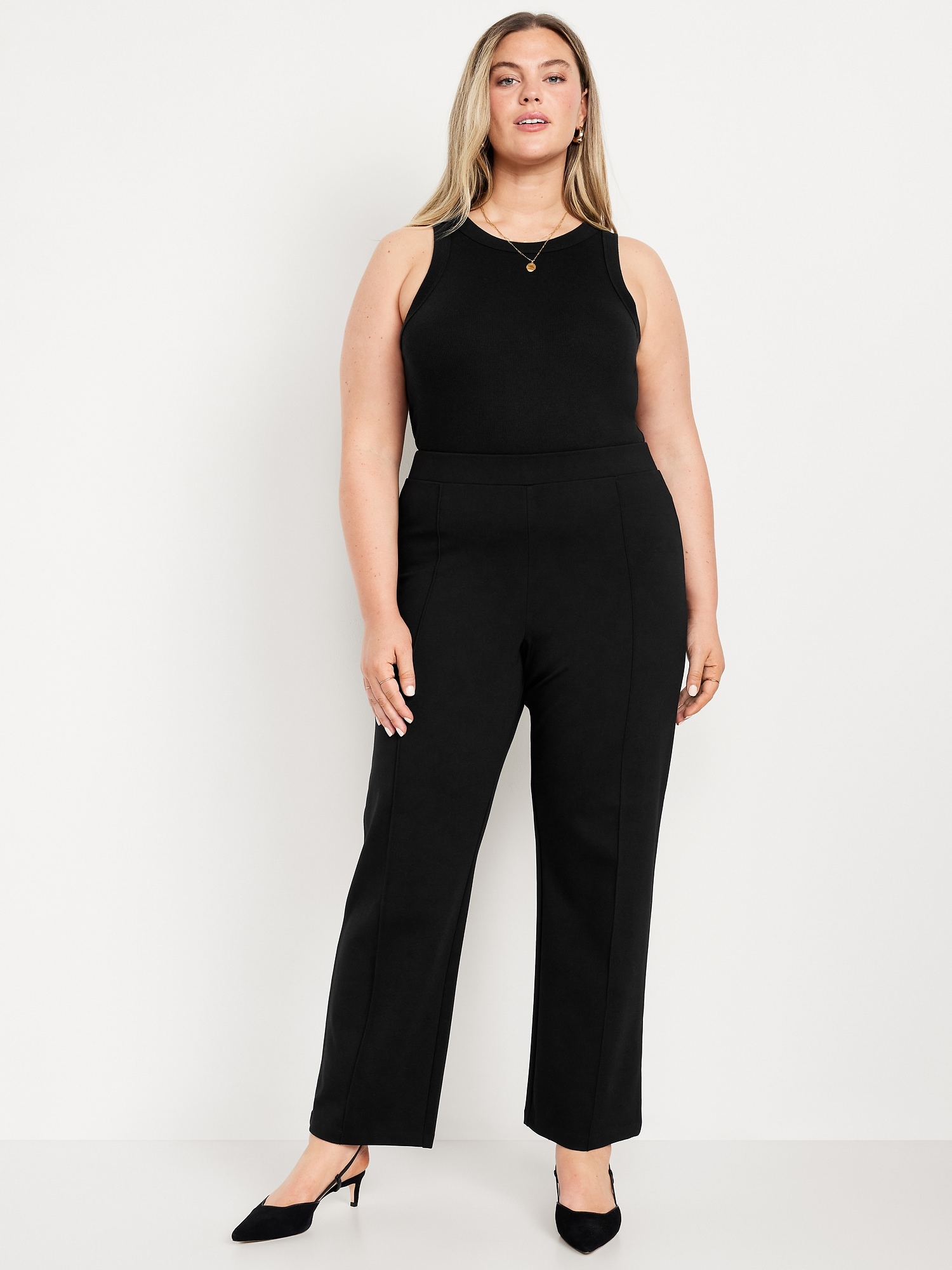 Extra High-Waisted Stevie Straight Ankle Pants
