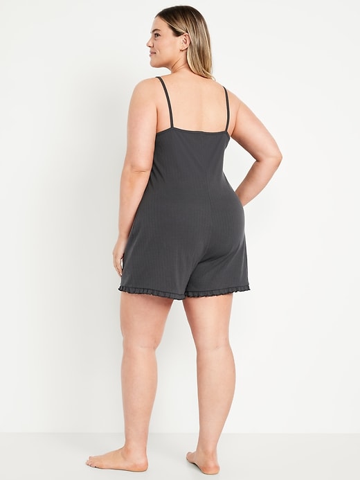 Image number 8 showing, Pointelle Pajama Romper