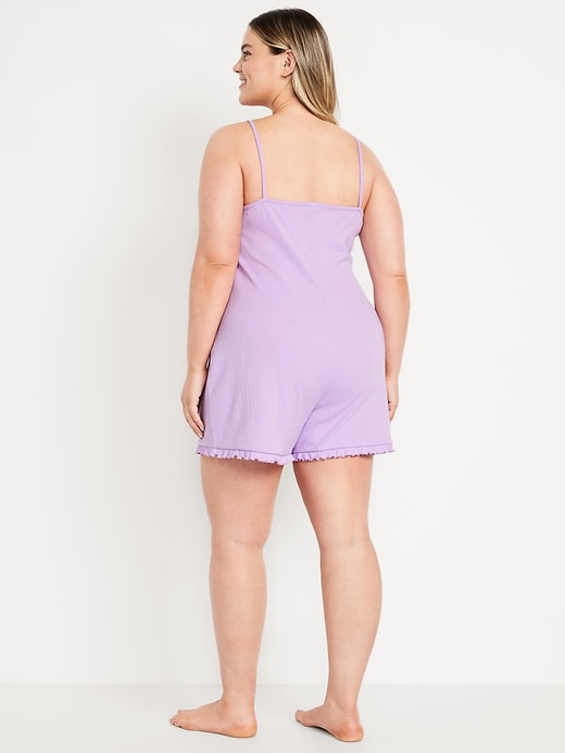 Image number 8 showing, Pointelle Pajama Romper