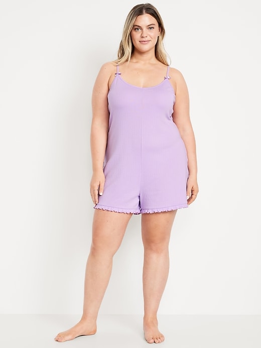 Image number 7 showing, Pointelle Pajama Romper
