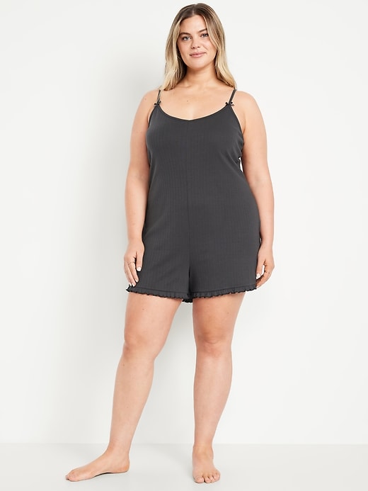 Image number 7 showing, Pointelle Pajama Romper
