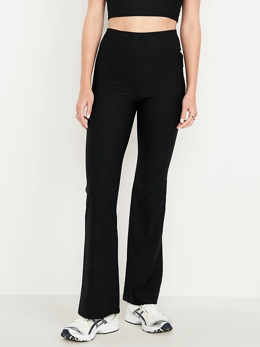Image number 1 showing, Extra High-Waisted PowerSoft Rib Flare Leggings