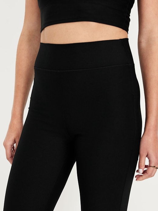 Image number 4 showing, Extra High-Waisted PowerSoft Rib Flare Leggings