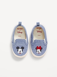 View large product image 5 of 5. Disney© Mickey Mouse Canvas Slip-On Sneakers for Baby