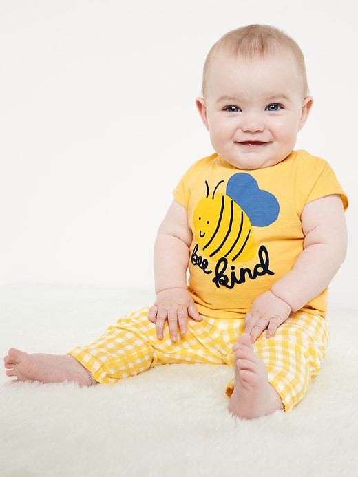 View large product image 1 of 2. Short-Sleeve Graphic T-Shirt and Pants Set for Baby