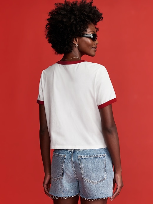 Image number 2 showing, Old Navy x Disney© Graphic Cropped Ringer T-Shirt