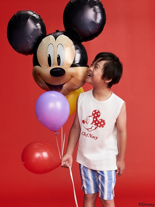 View large product image 1 of 5. Old Navy x Disney© Mickey Mouse Flag Logo-Graphic Muscle Tank for Boys