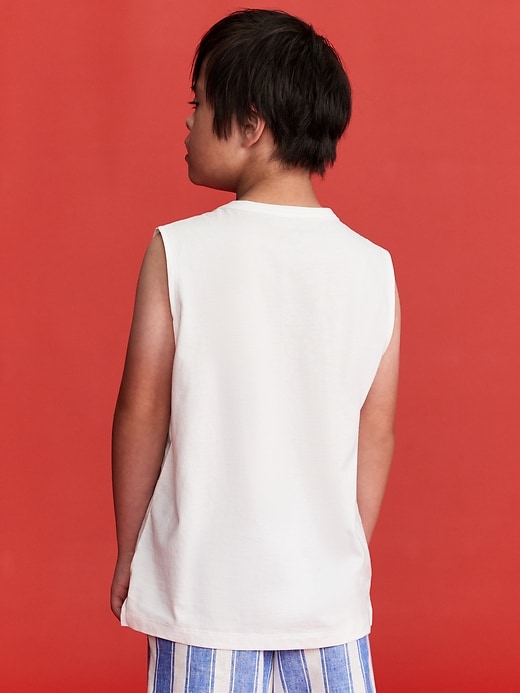 View large product image 2 of 5. Old Navy x Disney© Mickey Mouse Flag Logo-Graphic Muscle Tank for Boys