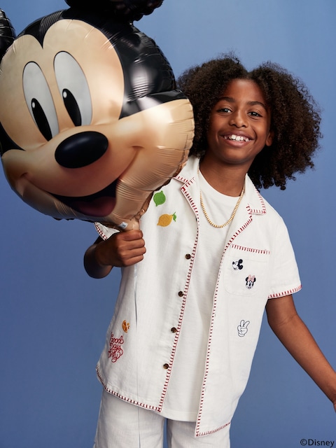 Chemise en mélange de lin à poche brodée Old Navy x Disney© pour garçon