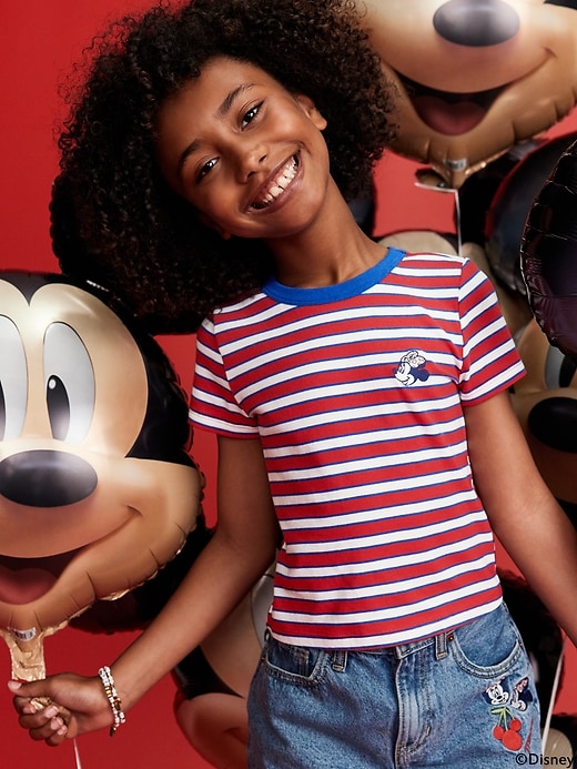 View large product image 1 of 5. Old Navy x Disney© Minnie Mouse Fitted Short-Sleeve Graphic T-Shirt for Girls