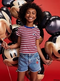 Image number 1 showing, Old Navy x Disney© High-Waisted Cutoff Jean Shorts for Girls