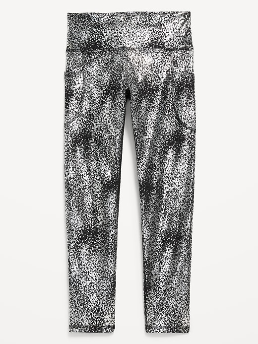 Image number 5 showing, High-Waisted PowerSoft 7/8-Length Side-Pocket Leggings for Girls