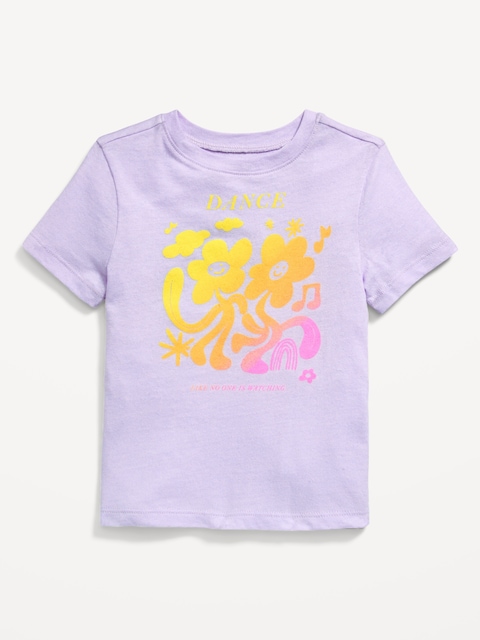 T-shirt à imprimé à manches courtes pour toute-petite fille