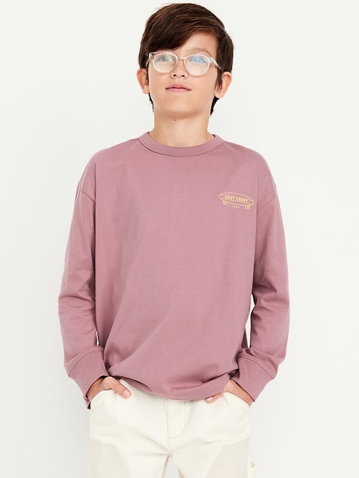 View large product image 1 of 3. Oversized Long-Sleeve Graphic T-Shirt for Boys
