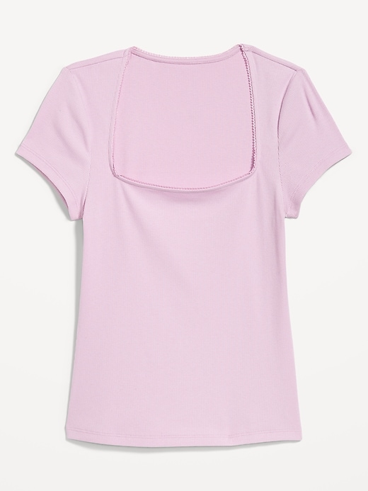 Image number 7 showing, Square-Neck Ribbed T-Shirt