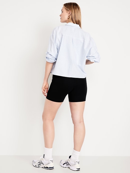 Image number 5 showing, High-Waisted Biker Shorts -- 6-inch inseam