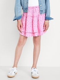 Image number 1 showing, Printed Tiered Ruffled Skirt for Girls
