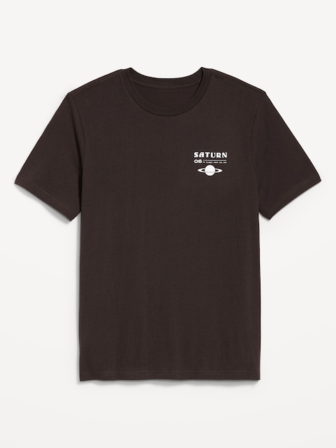 Crew-Neck Graphic T-Shirt - Black