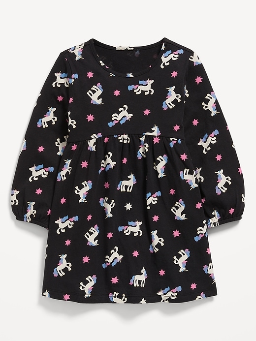 Image number 1 showing, Printed Long-Sleeve Dress for Toddler Girls