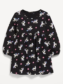 Image number 1 showing, Printed Long-Sleeve Dress for Toddler Girls