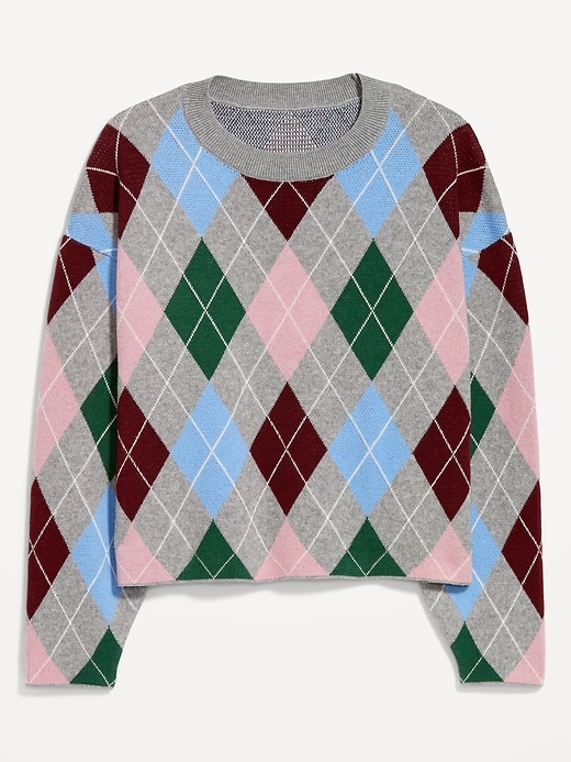 Image number 4 showing, SoSoft Cropped Argyle Sweater