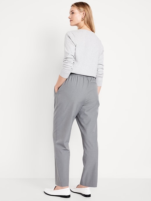 Image number 5 showing, High-Waisted Bille Straight Ankle Trouser
