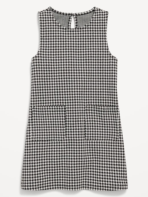 L'image numéro 3 présente Robe sans manches à poches en tricot jacquard pour fille