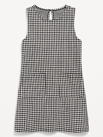 View large product image 3 of 3. Sleeveless Jacquard-Knit Pocket Dress for Girls