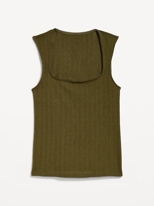 Image number 8 showing, Sleeveless Pointelle Top