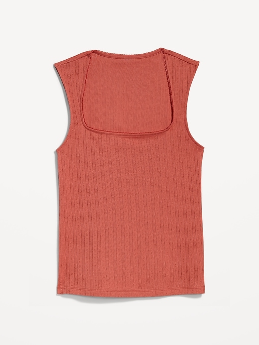 Image number 7 showing, Sleeveless Pointelle Top