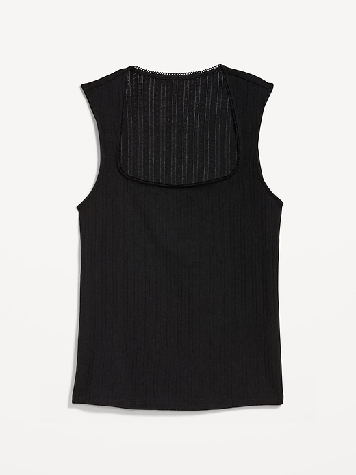 L'image numéro 8 présente Haut sans manches en tricot pointelle
