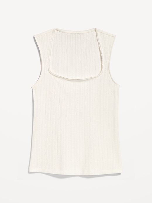 Image number 8 showing, Sleeveless Pointelle Top